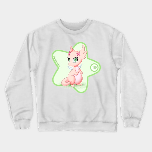 Zodiac Dragons - Virgo Crewneck Sweatshirt by SilveryDreams